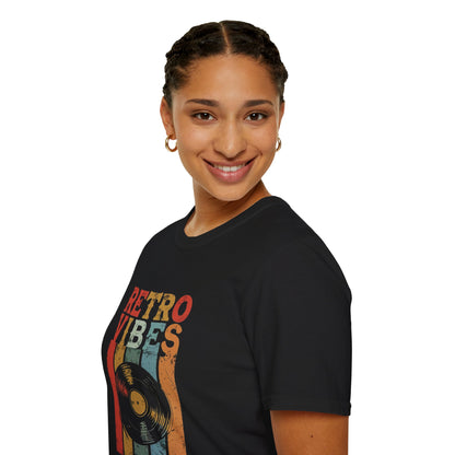 Retro Vibes Unisex Softstyle T-Shirt - Perfect for Music Lovers, Casual Outfits, Gifts, Festivals, and Vintage Style