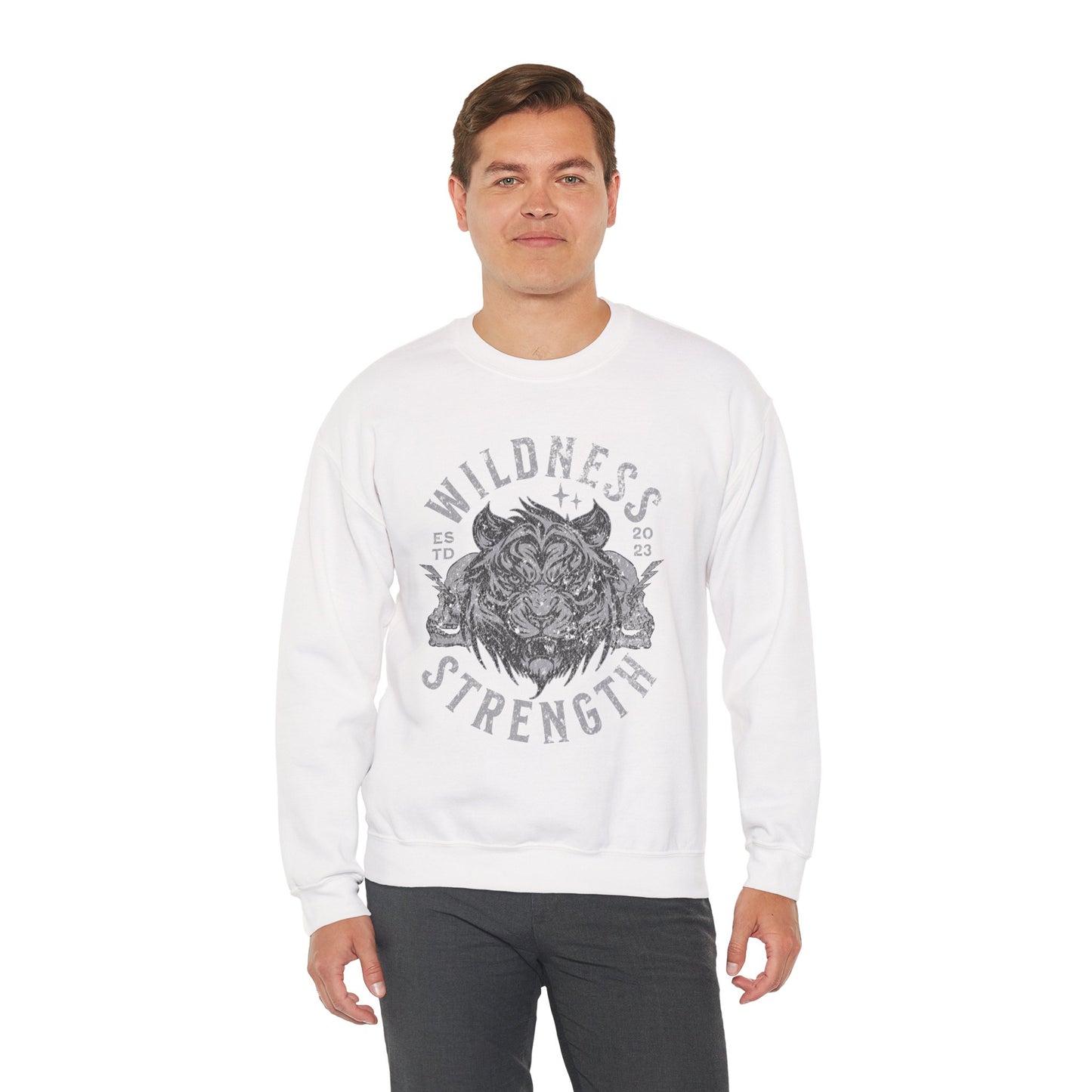 Wild Tiger Head, Skulls Halloween Sweatshirt
