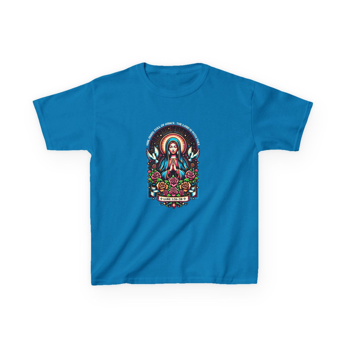 Virgin Mary Graphic Tee - Christmas Kids Shirt