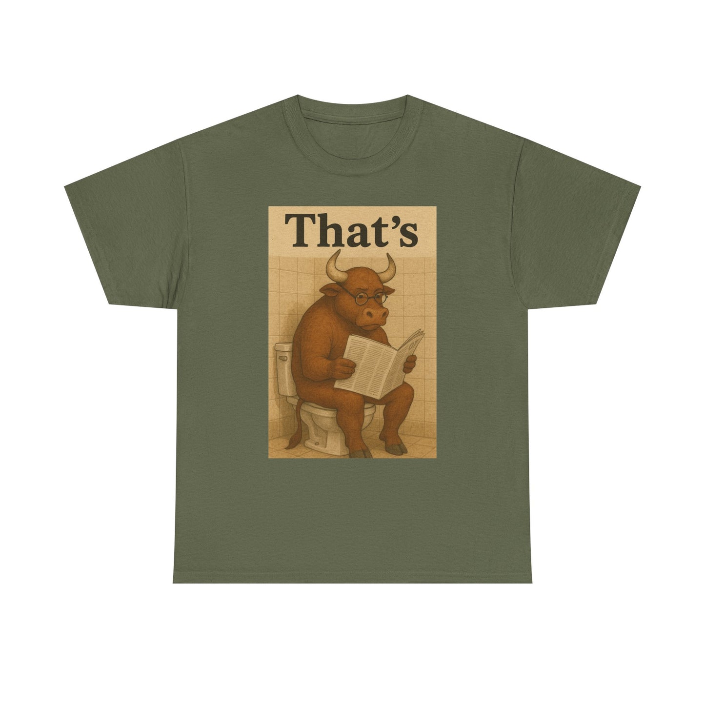 Bull on Toilet Unisex Tee