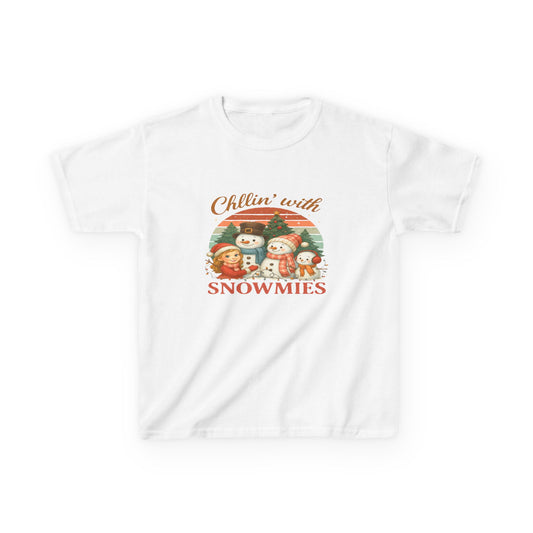 Chillin' with Snowmies Kids Christmas Tee
