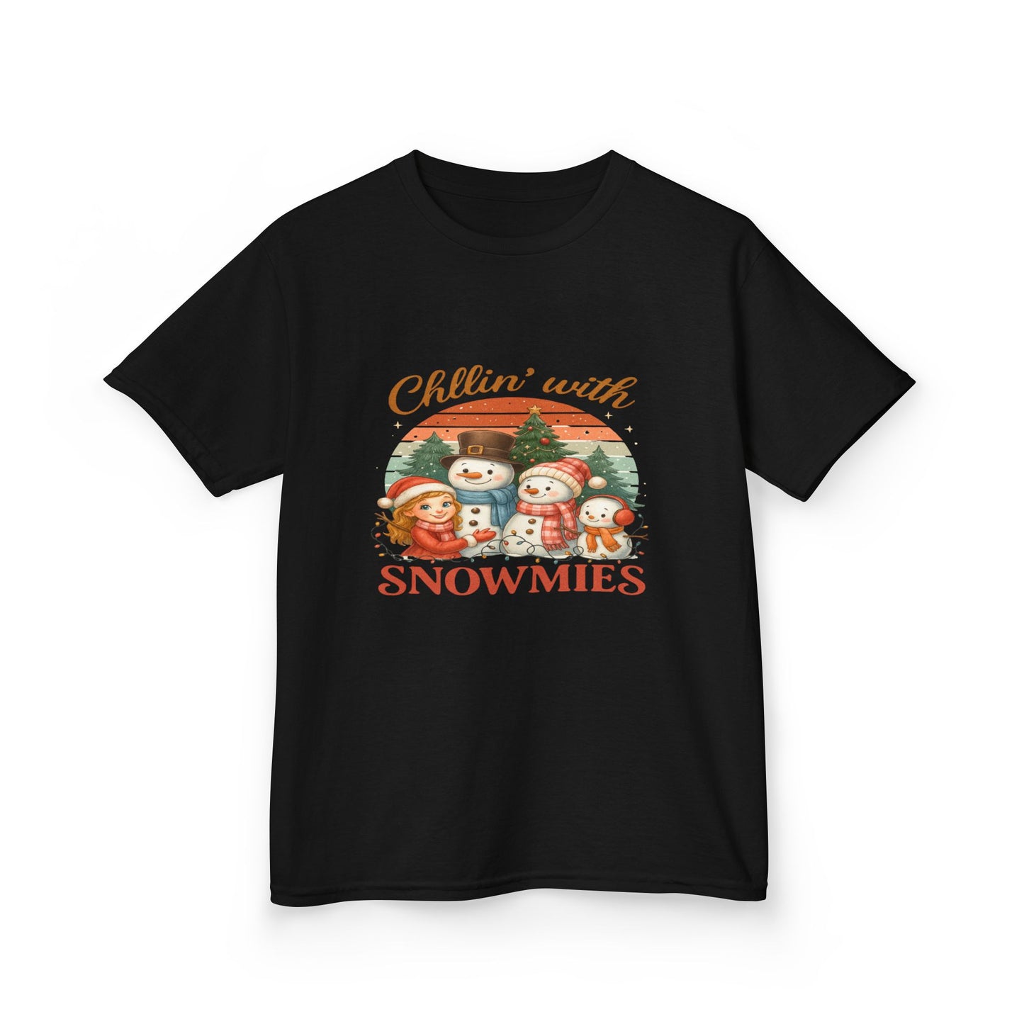 Chillin' with Snowmies Kids Christmas Tee
