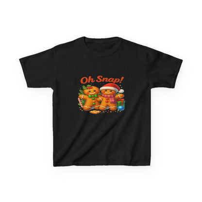 Oh Snap! Gingerbread Dino Christmas Kids Tee