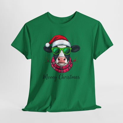 Moovey Christmas Cow Tee - Festive Holiday Cheer