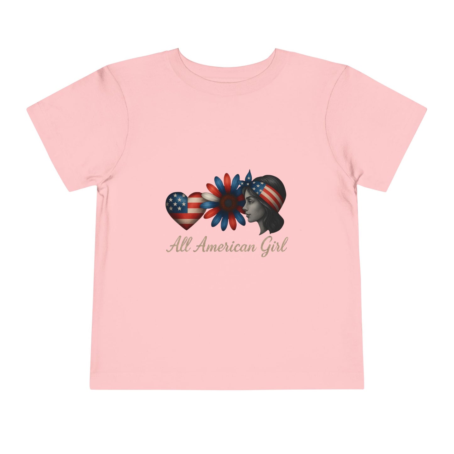 All American Girl Heart & Flower Tee