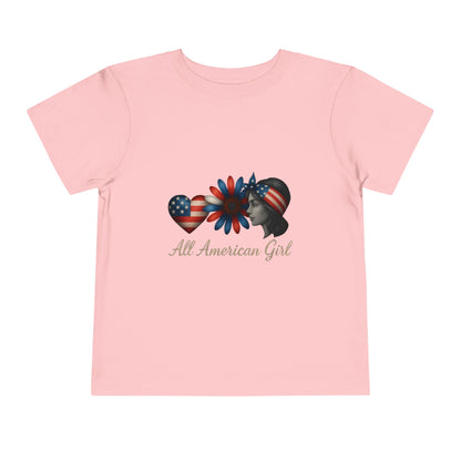 All American Girl Heart & Flower Tee