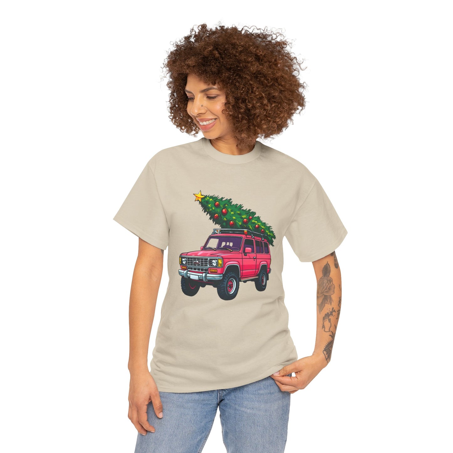 Pink SUV Christmas Tree Tee