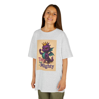 Kids Dragon Tee, Fun Kids T-Shirt, Tiny but Mighty Shirt, Unique Kids Apparel, Gift for Young Adventurers, Cute Dragon Design
