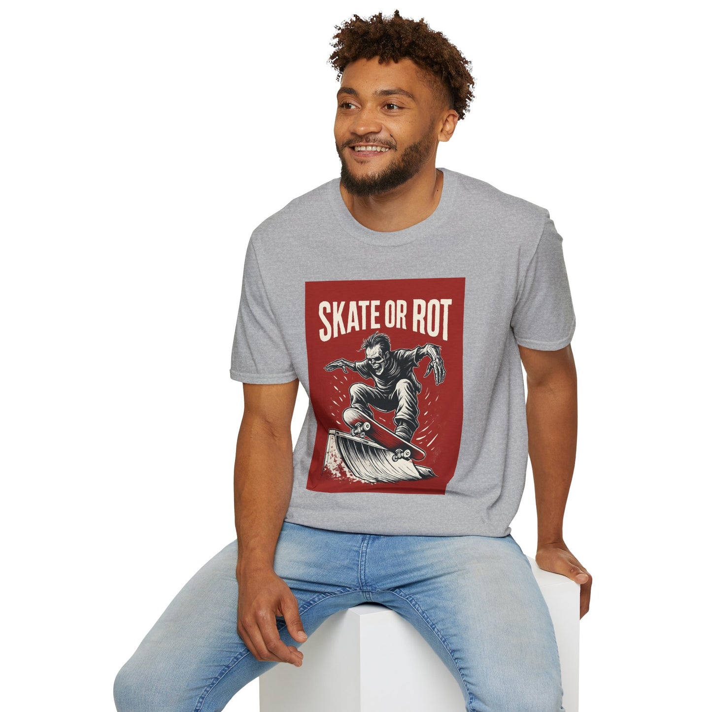 Skate or Rot Unisex T-Shirt, Cool Skateboarding Tee, Streetwear Graphic Shirt, Gift for Skaters, Casual Daily Wear