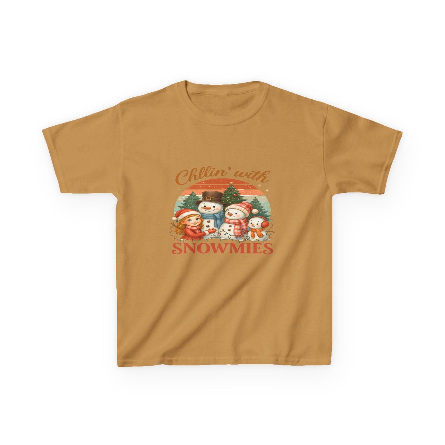 Chillin' with Snowmies Kids Christmas Tee