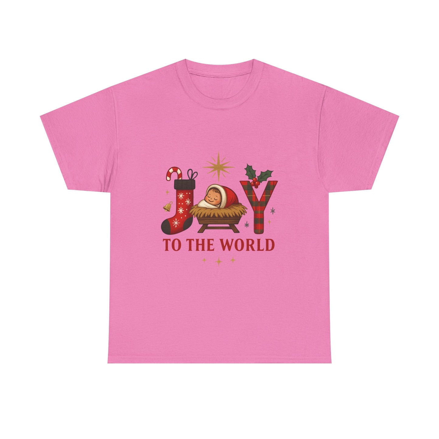 Christmas Joy Unisex Tee with Baby Jesus Illustration