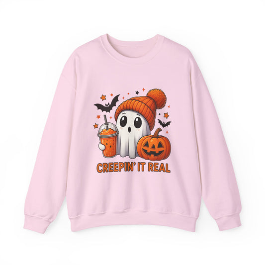 Creepin' It Real Ghost Halloween Sweatshirt