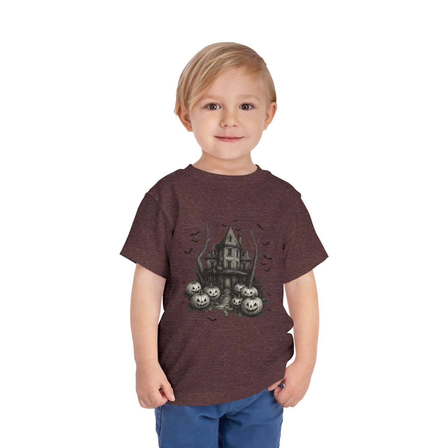 Spooky Halloween House Toddler Christmas Tee