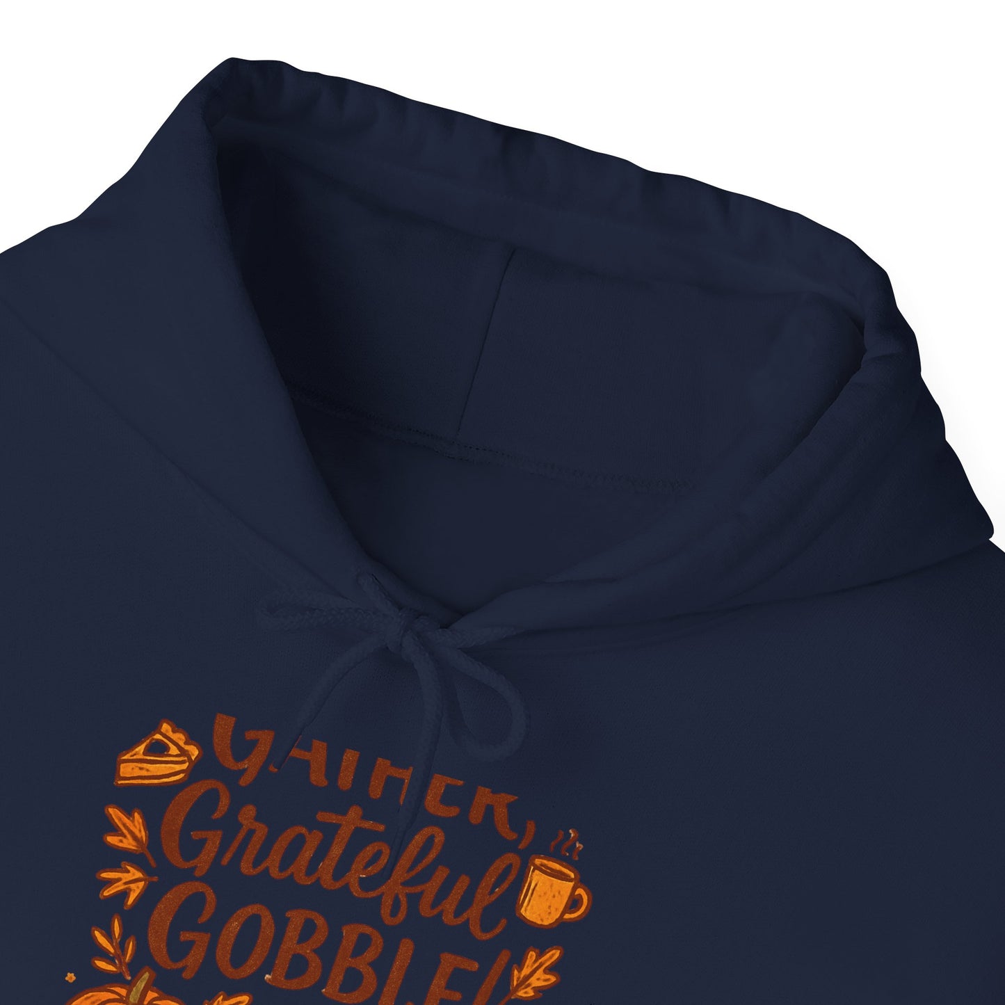 Thankful Grateful Gobble Thanksgiving Hoodie — Cozy Fall Turkey Sweatshirt