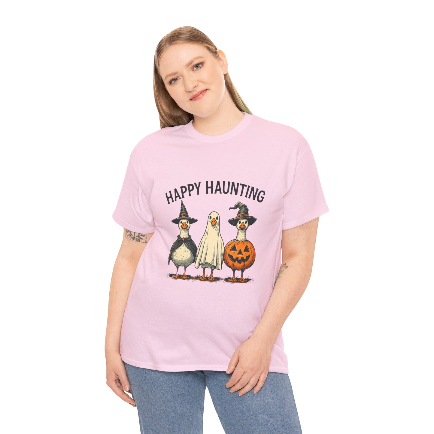 Happy Haunting Geese Halloween Tee