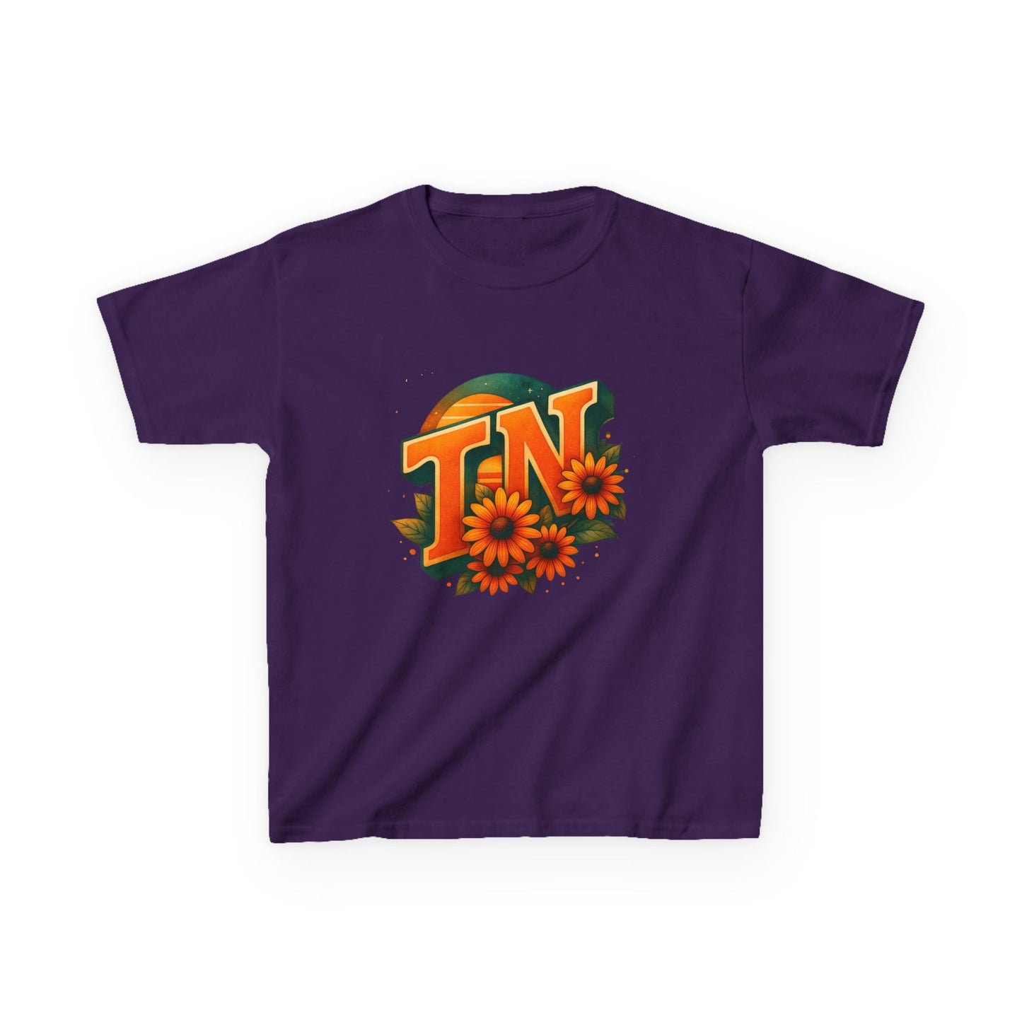TN Sunset Dino Christmas Kids Tee
