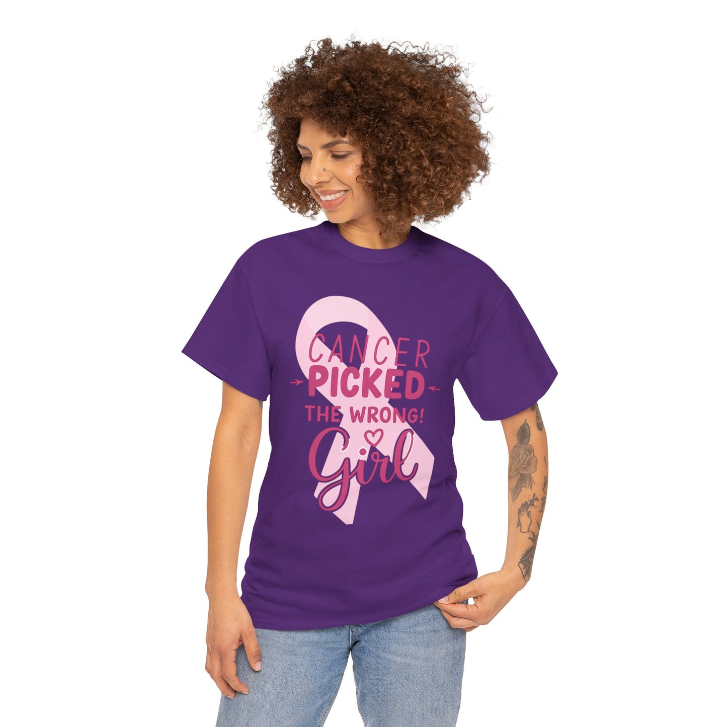 Cancer: The Wrong Picked Girl - Pink Ribbon Tee