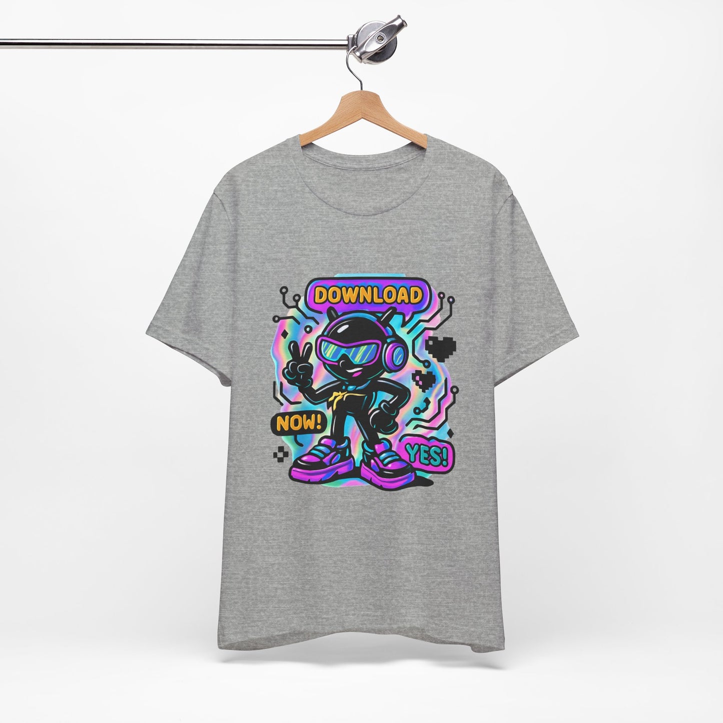 Download Now! Retro Gamer Alien T-Shirt — Neon Vaporwave Gaming Tee