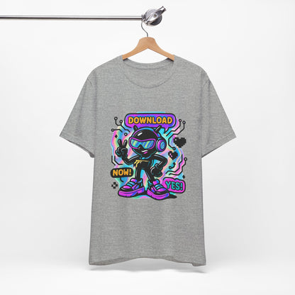 Download Now! Retro Gamer Alien T-Shirt — Neon Vaporwave Gaming Tee