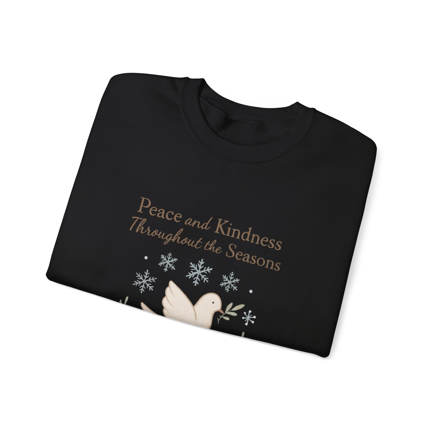 Peace and Kindness Crewneck Sweatshirt — Dove Holiday Sweatshirt