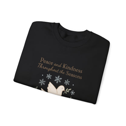 Peace and Kindness Crewneck Sweatshirt — Dove Holiday Sweatshirt
