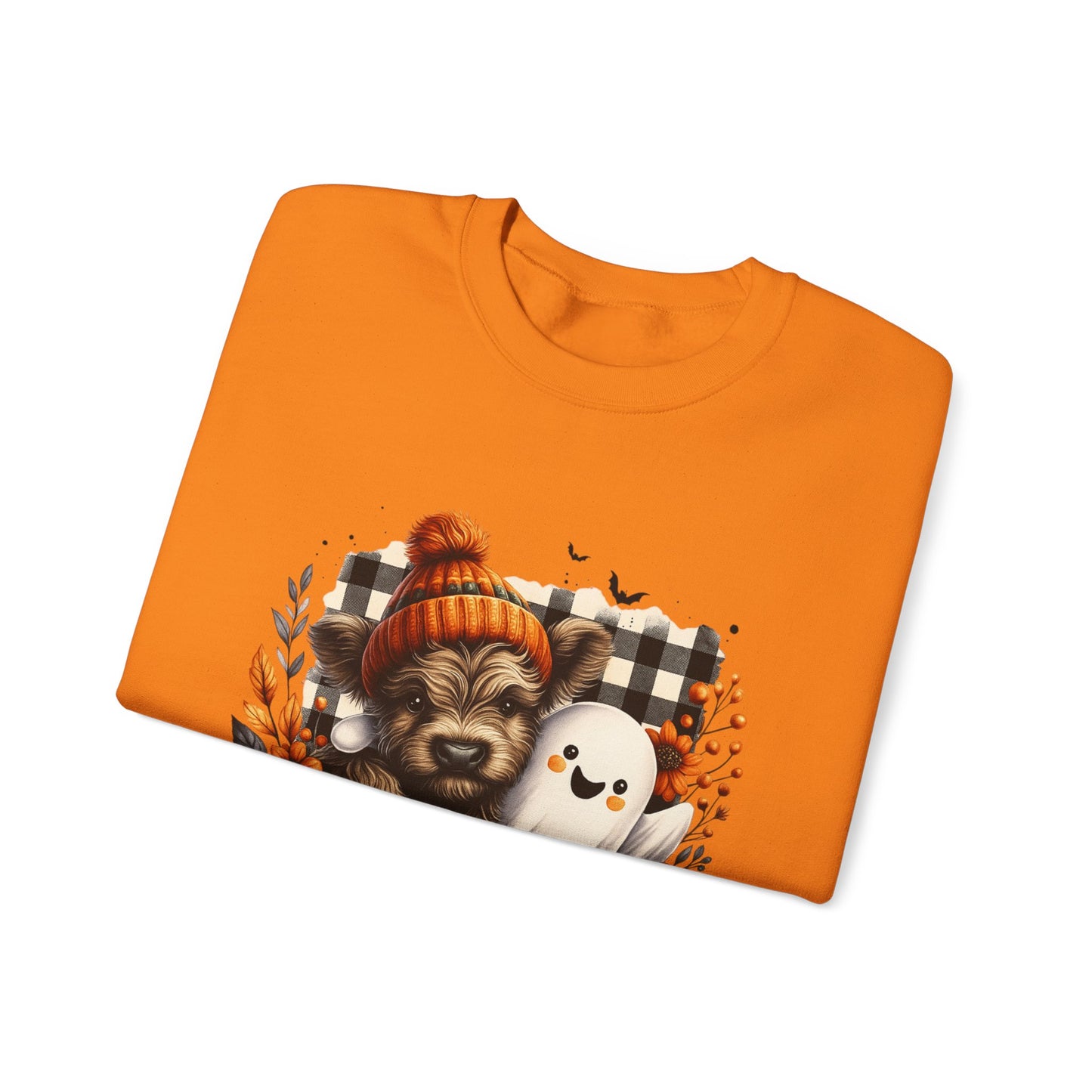 Cute Halloween Dog & Ghost Crewneck Sweatshirt