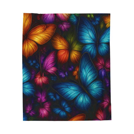 Colorful Butterfly Velveteen Plush Blanket, Cozy Gifts for Nature Lovers, Soft Throw for Home Decor, Ideal for Birthdays, Garden [...]
