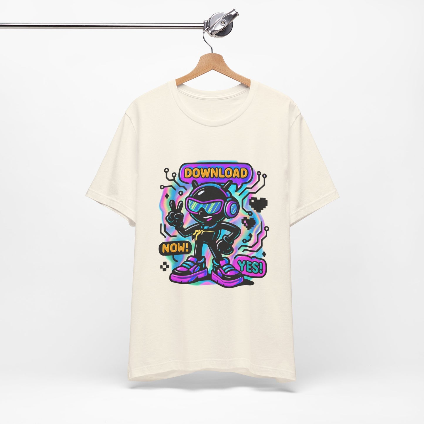 Download Now! Retro Gamer Alien T-Shirt — Neon Vaporwave Gaming Tee