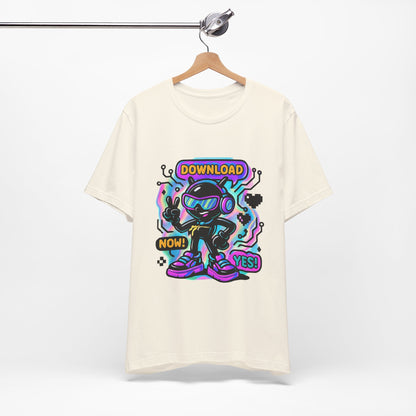 Download Now! Retro Gamer Alien T-Shirt — Neon Vaporwave Gaming Tee