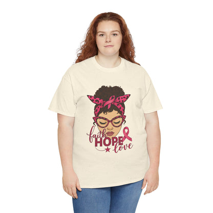 Hope, Faith, Love: Breast Cancer Awareness Tee