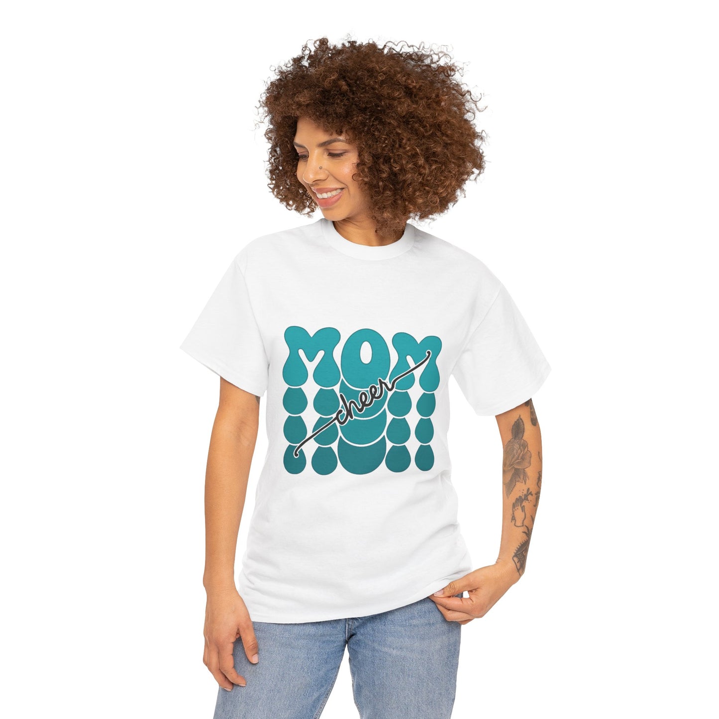 MOM Cheer – Turquoise Spirit Tee