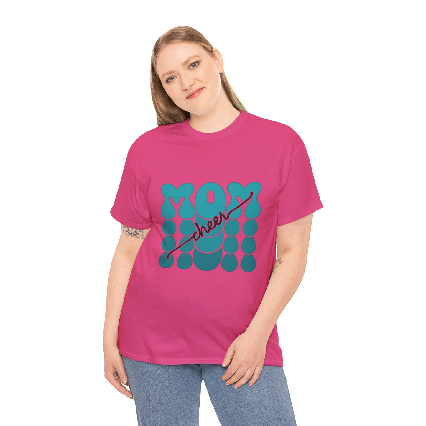 MOM Cheer – Turquoise Spirit Tee