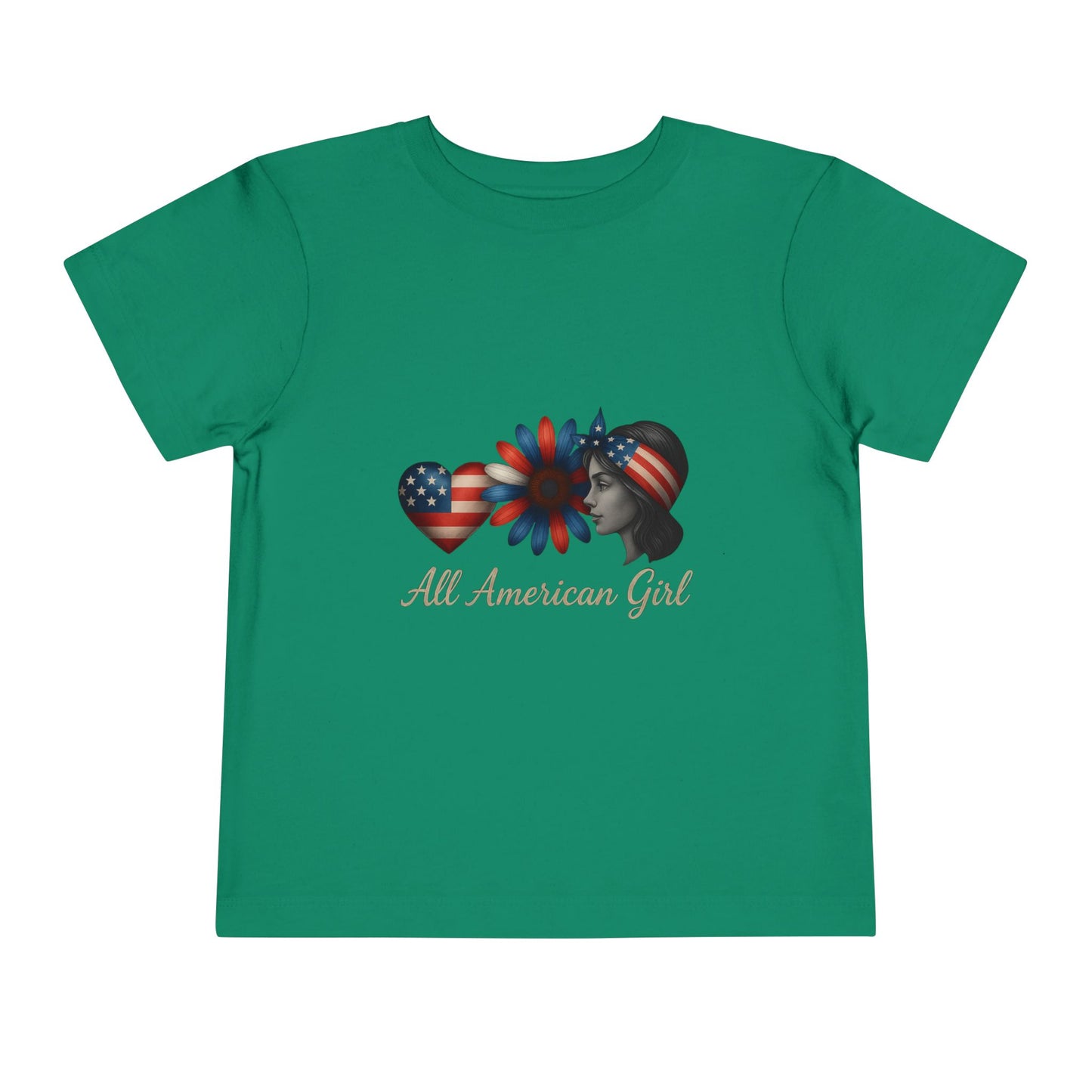 All American Girl Heart & Flower Tee