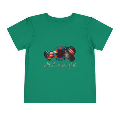 All American Girl Heart & Flower Tee