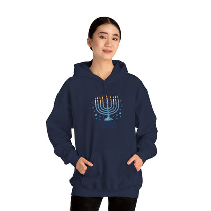 Hanukkah Menorah Hoodie - "Celebrate the Light" Holiday Sweatshirt