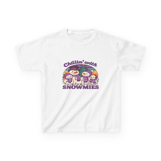 Chillin' with Snowmies Kids Christmas Tee