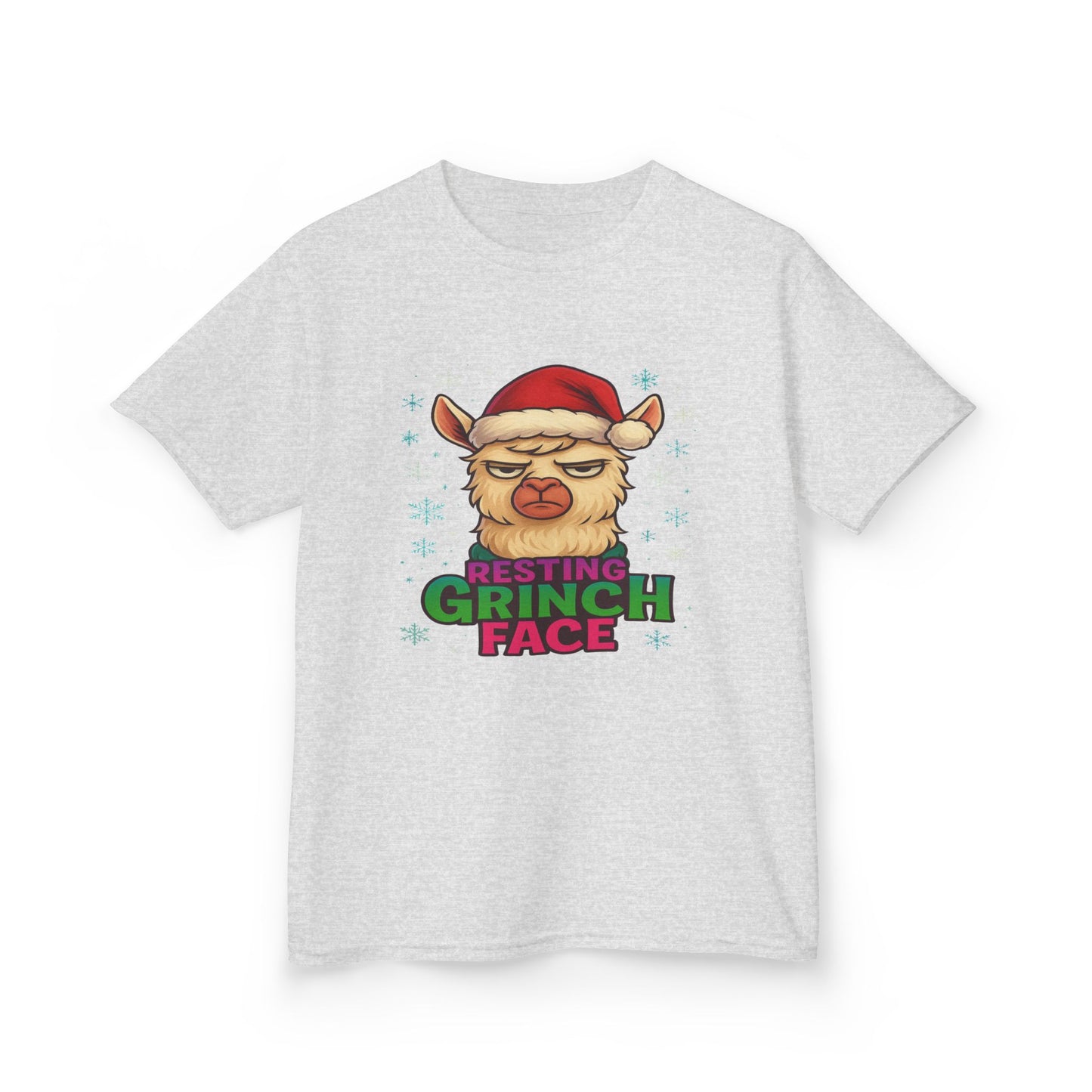 Grumpy Llama Christmas Tee - Resting Grinch Face