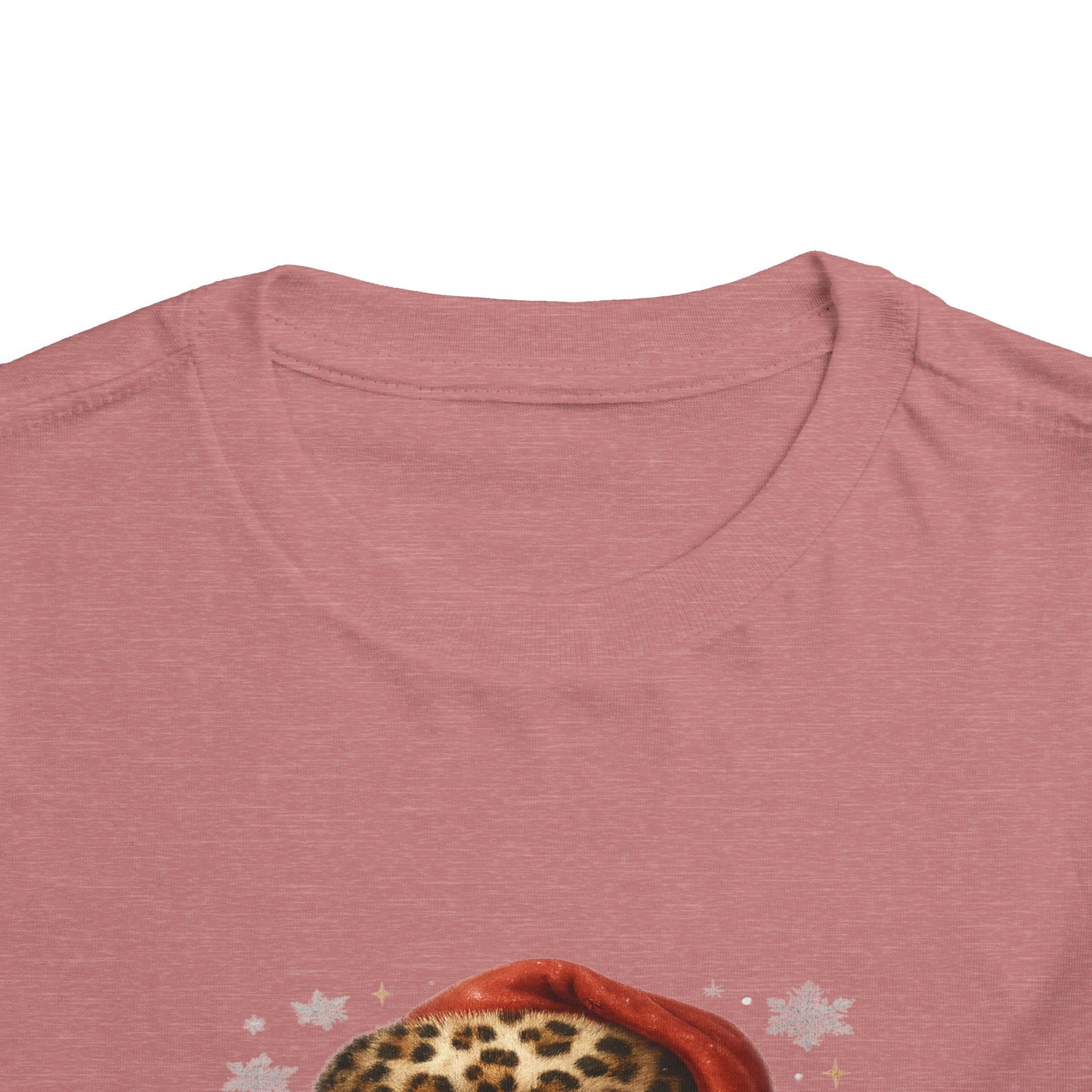 Believe Santa Leopard Print Toddler Christmas Tee