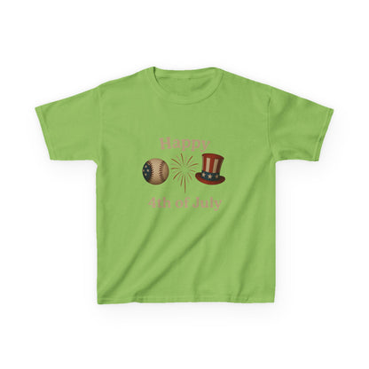 Happy 4th of July Dino Tee - Kids Patriotic Shirt