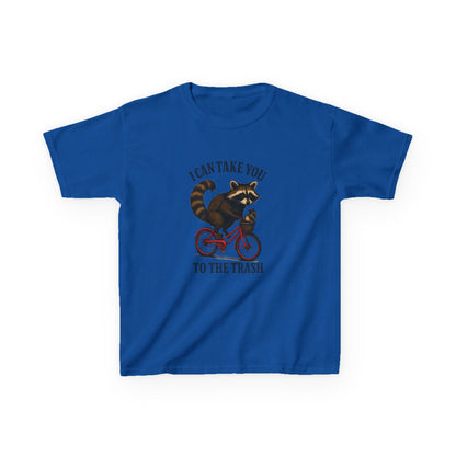 Raccoon Trash Ride Christmas Kids Tee