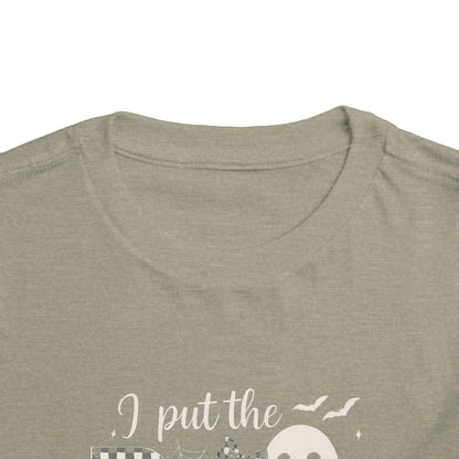 Boujee Halloween Toddler Tee: I Put the B in Boujee
