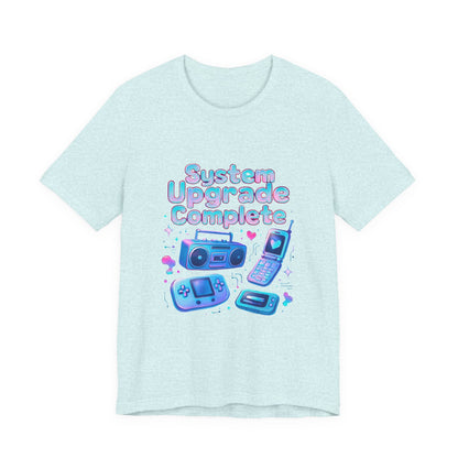 System Upgrade Complete Retro Gaming Tee — Cute Pastel Gameboy & Console Design