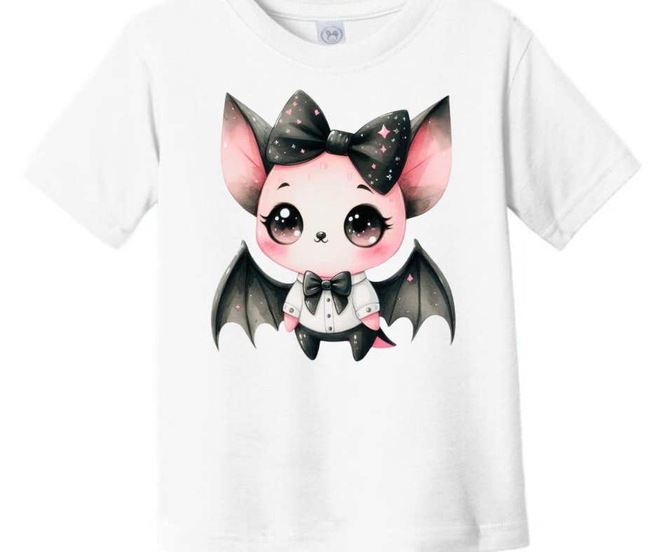 Cute Little Bat With A Black Bow Kid's T-Shirt