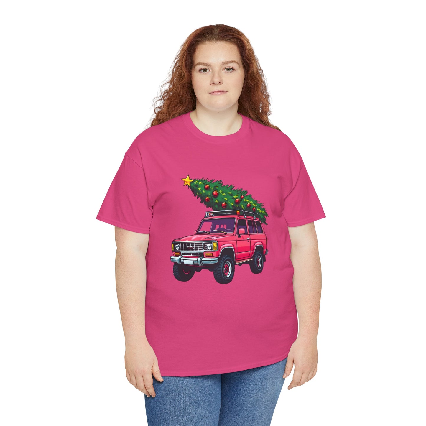 Pink SUV Christmas Tree Tee