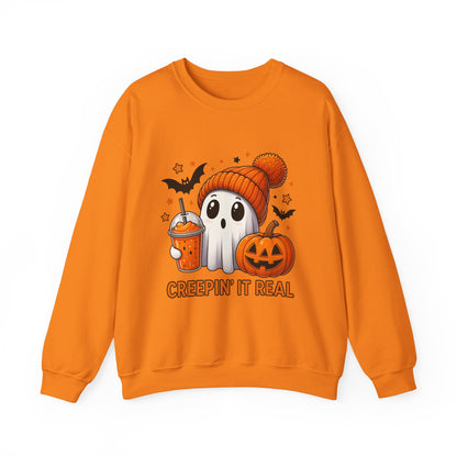 Creepin' It Real Ghost Halloween Sweatshirt