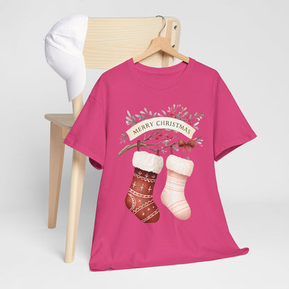 Watercolor Christmas Stocking Tee - Hope & Love