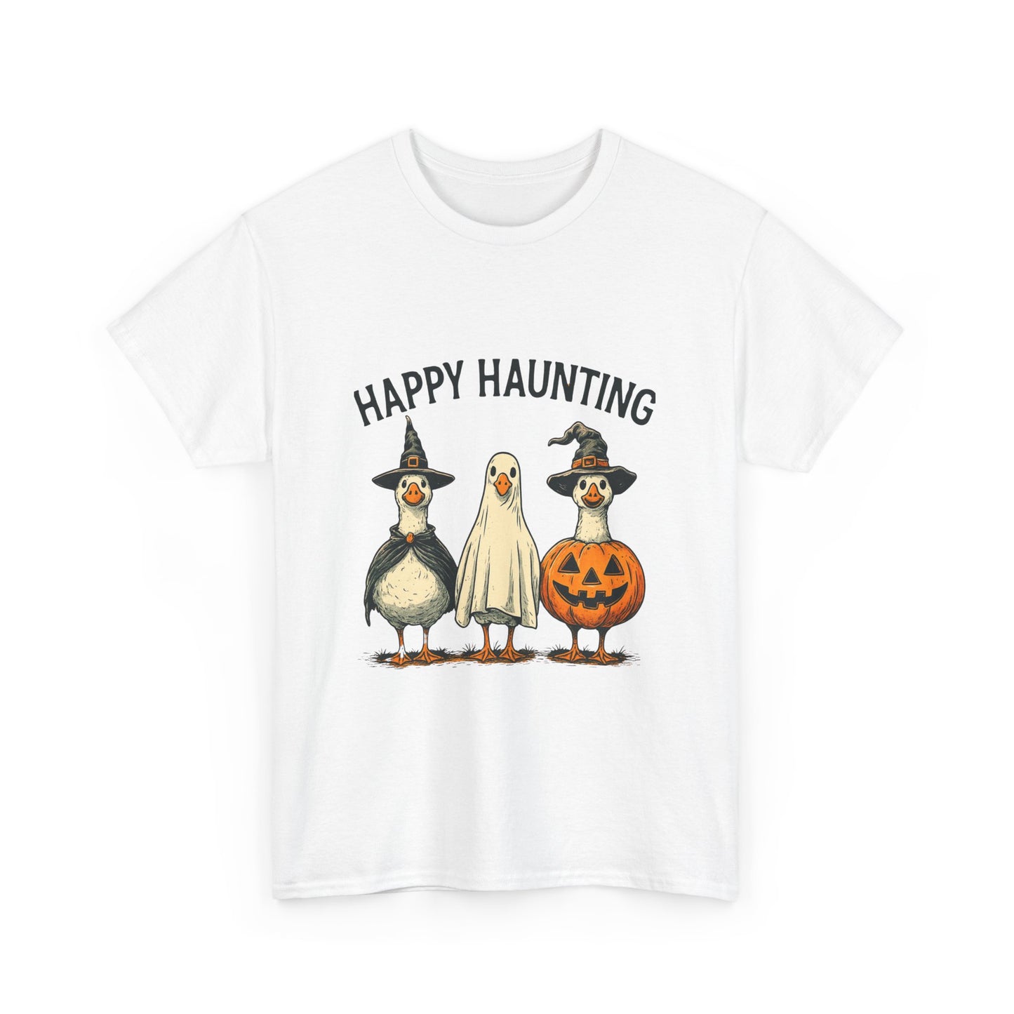 Happy Haunting Geese Halloween Tee