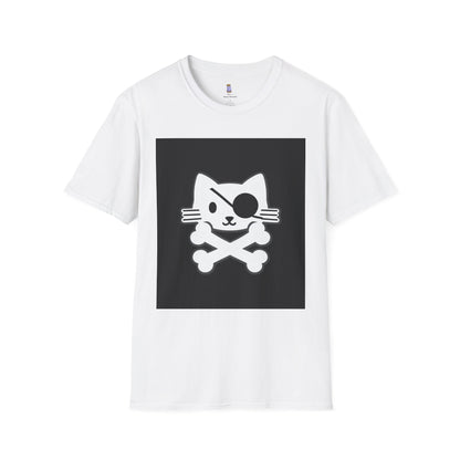 Pirate Cat Unisex T-Shirt, Playful Tee, Gift for Cat Lovers, Cute Animal Shirt, Fun Fashion for Parties, Casual Wear