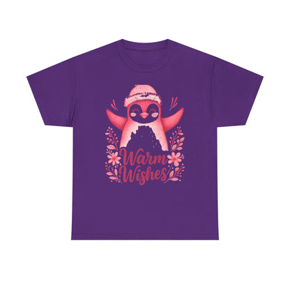 Warm Wishes Pink Penguin Tee - Holiday Tee