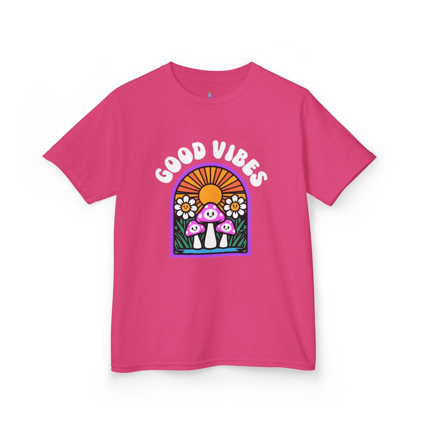 Good Vibes Kids Tee, Fun Summer Shirt, Youth Graphic Tee, Playful Cotton T-Shirt, Gift for Kids, Festival Wear